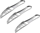 3 Stück Silber Fischschuppenentferner, Meeresfrüchte Werkzeuge Reiniger Küche Entferner Portable...