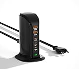 VPSUN USB C Ladegerät für mehrere Geräte,35W Multiport USB Turm Ladestation,5 Port USB-C...