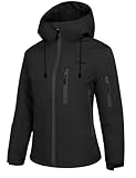 GEMYSE Damen Skijacke mit Integrierten Schultergurten Warme Winterjacke Wasserdicht Winddicht und...