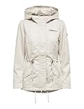 ONLY Damen Übergangs-Jacke ONLLorca Canvas Parka mit Kapuze 15216452, Moonbeam,L