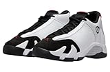 Jordan Big Kid's 14 Retro 'Black Toe 2024' (487471 160), White/University Rot-Schwarz, 4.5 Big Kid