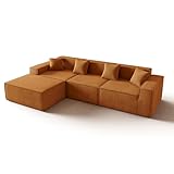 Generisch Modulares Ecksofa, Chenille-Stoff, modernes L-förmiges Ecksofa mit Chaiselongue,...
