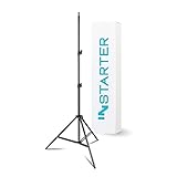 Instarter stabiles Lampenstativ 68-200cm für LED Panels, Leuchten & Studioblitze I Lichtstativ...