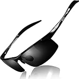 DUCO Herren Sportbrille Polarisierte Sonnenbrille Fahrerbrille Ultraleichte Al-Mg Metallrahmen...