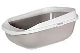 Karlie Katzentoilette mit Rand 64,5x48x27 cm, grau