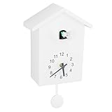 OFFAXE Modern wanduhr Wohnzimmer,die zur vollen Stunde singt geräuschlos Nicht tickend...