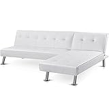 Yaheetech L-förmiges Sofa-Set Verstellbarer 4-Sitzer Sofa 2er Ecksofa Schlafsofa Schlafcouch...