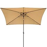 QSYJCCXD Gartenparasole 2,35 m/ 8ft Patio Strand Hinterhof Markt Regenschirm Rechteck, Outdoor...
