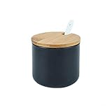 OnePine 260ml/9 oz Keramik Gewürzdosen Salztopf Keramik Zuckerdose Gewürzgläser mit Löffel und...