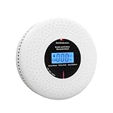 Hochwertiger Kohlenmonoxid- & Rauchwarnmelder mit Sprachalarm, 10 Jahre Batterie, Zertifiziert nach...