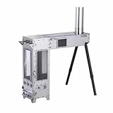 Raketenofen Edelstahl Groß, Klappbar mit Schornstein Camping-Backofen Ideal for Outdoor Camping &...