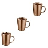 Garneck 3 Stück 304 Thermobecher Kaffeebecher Vakuumisolierter Becher Wasserbecher