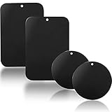 YGKJ 3M Kleber Metallplatte, 4 Stück Metallplättchen Selbstklebend Set für Magnet kfz Handyhalter...