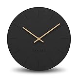 Cander Berlin MNU 2630 S Wanduhr MDF lautlos ohne Tickgeräusche 30 cm analog Wohnzimmer modern...