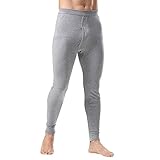 BUKODAZ Thermounterwäsche Männer Lose Winter Warme Thermounterwäsche Herren Leggings Lange Hose...