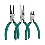 Schmuckzange Set Metallzange, Seitenschneider, Rundzange, gebogene Spitze, Perlenzange –...