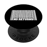 No Return-Barcode-Scanner Humor schrulliger verspielter Witz lustig PopSockets mit austauschbarem...