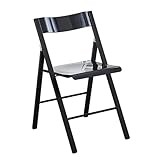 LIJCHGAO Acrylstuhl mit Haushaltsklappfunktion Transparenter tragbarer Klappstuhl Transparent...