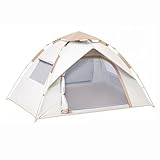 Tent für 3–4 Personen, Pop Up Zelt, Sonnen- und Regensicheres 4-Jahreszeiten-Zelt mit...