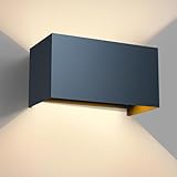vatato LED Wandleuchte 24W, 3000K Außenlampe Außenleuchte Warmweiß, IP65 Innen/Aussen Aluminium...