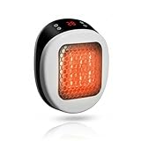 Mini Heizlüfter 600W für Steckdose oder Wand, Keramik Schnellheizer mit Thermostat, Timer 1–12...