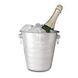 Relaxdays Sektkühler Edelstahl mit Griffen, Eiseimer für Wein & Champagnerflaschen, Party,...