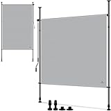 KESSER® Klemmmarkise Senkrechtmarkise 150x310cm Ausziehbar & Blickdicht Vertikalmarkise mit...