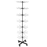 QWORK® Drehbarer Verkaufsständer mit 7 Etagen aus Metall, für Hüte, Schmuck, Socken &...