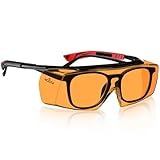 NoCry Blaulicht-Filter Schutzbrille für Brillenträger und Nicht-Brillenträger, 100% UV-Schutz,...