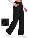 Desol Hosen Damen Waffel Lang Palazzo Hose Elegant Stoffhose Anzughose Damen Weite Sommerhose mit...