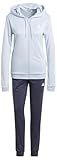 adidas Damen Linear Trainingsanzug, Wonder Blue/Legend Ink/Weiß, XL Kurz