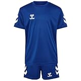 hummel Trikot Set Kids Weiß blau, 14 (164) Kinder