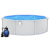 Kavolet Pool mit Sandfilterpumpe Ø460x120 cm Schwimmbecken Schwimmbad Frame Pool Planschbecken...