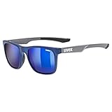 uvex LGL 42 - Sonnenbrille für Damen und Herren - verspiegelt - Filterkategorie 3 - blue grey/blue...