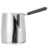 GALPADA Edelstahl Milchbecher 600ml mit Langem Griff Lebensmittelecht Glatte Oberfläche...