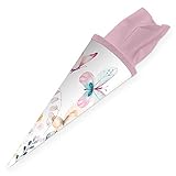itenga Geschwister Schultüte 35cm Schmetterling mit Filzverschluss kleine Tüte Geschenkverpackung...