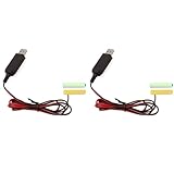 Mocturnity 2 x USB 5 V bis 3 V LR03 AAA Dummy Akku Eliminators Kabel für Fernbedienung Radio LED...