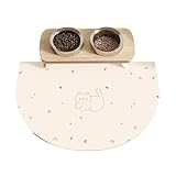 Napfunterlage Hund Strapazierfähige Futtermatte for Haustiere, wasserdichte Katzenmatte,...