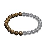 LeGDOr 1 Pc Paare Natürliche Lava Stein Armband Yin Yang Perlen Armreifen Armband Für Frauen Holz...