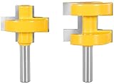 HONTIN 2 Stück 12,7 mm Schaft 1/2 Zoll T-Nut Vierkantzahn Zapfenfräser Schnitzmesser Fräser für...