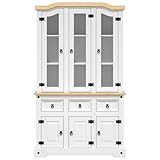 Gecheer Highboard 3 Schubladen und 6 Türen Sideboard Kommode Schrank Anrichte Beistellschrank...