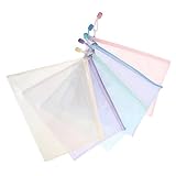 KICHOUSE 5 Stück Teiliges Buntes Mesh Reißverschlusstaschen Wasserdichte Dokumententaschen aus PVC...