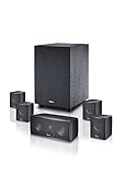 Magnat Cinema Star 5.1 - Subwoofer-Satellitensystem mit aktivem Subwoofer, Farbe:Schwarz