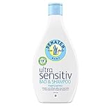 PENATEN Ultra Sensitiv Bad & Shampoo parfümfrei (1 x 400 ml), sehr mildes Baby Shampoo & Badezusatz...