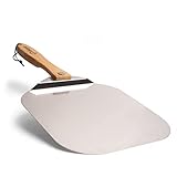 Chef Pomodoro Pizzaschieber mit einklappbarem Holzgriff, 30,5 x 35,6 cm - Hochwertige Pizzaschaufel...