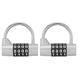 COLLBATH 2 Stück Zahlenschloss Vorhängeschloss Wetterfest Robust für Schließfächer Schule Gym...