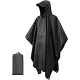 Wasserdichter Regenponcho, Leichter Atmungsaktive Regenjacken, Regenmantel Wasserdicht Unisex...