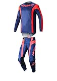 Alpinestars Techstar 2023 Kombi aus Hose und Jersey, Marineblau (Night Navy Hot Orange, 32/M)