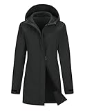 baleaf Damen Softshelljacke Lange Wasserabweisend Softshellmantel Wanderjacke Winterjacke Windjacke...