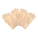 COSMEVIVI 2 Paar Halbfinger-Handschuhe aus Eisseide Gel im Freien Handschuhe für Griff Abs...